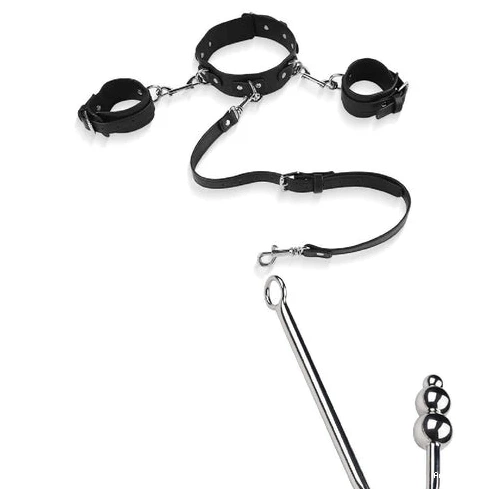 Anal Collar and Hook 5334 with Cuffs Beaded Elegant 0706